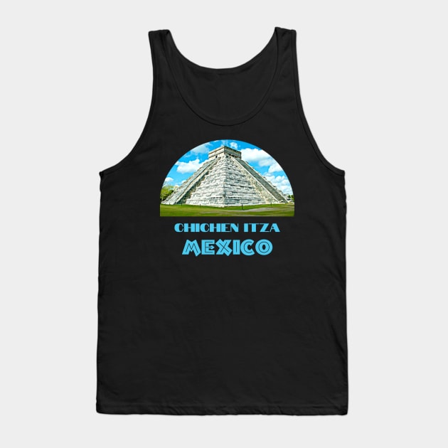 Pyramid El Castillo Chichen Itza Mexico Tank Top by STYLISH CROWD TEES